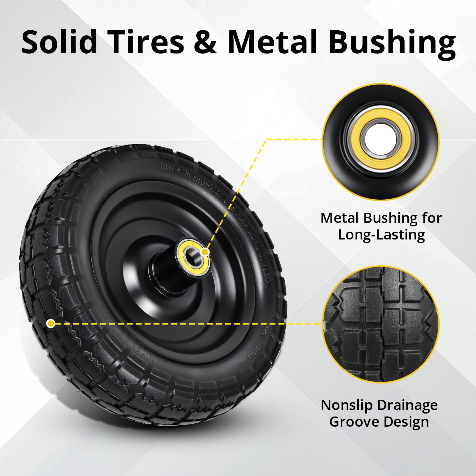 budrash iron hub detail showing bonded hub for rim stability and reduced tire slippage benefits