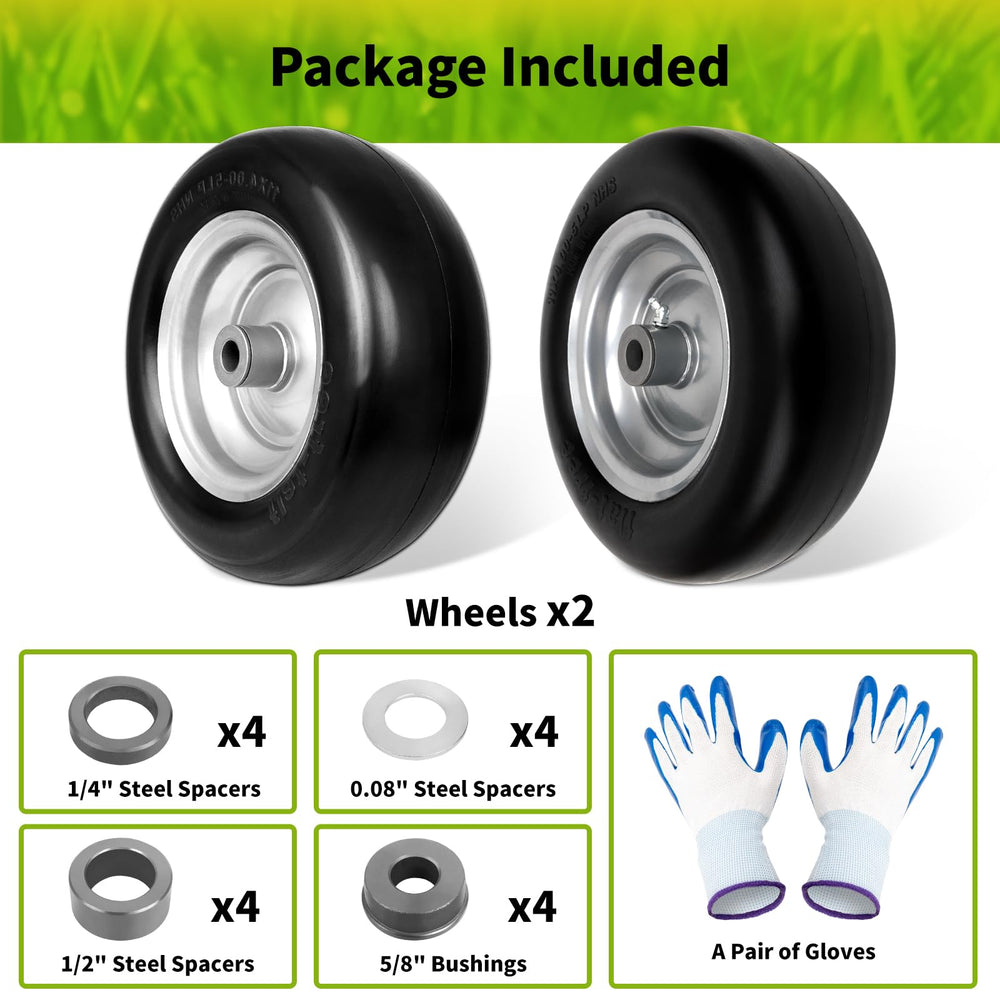 budrash wheel beside a ruler for size comparison, verify 11x4.00-5 dimensions easily