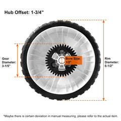 budrash detailed rubber tread offering improved traction on lawns