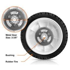 budrash detailed shot of rubber tread showing improved traction on grass