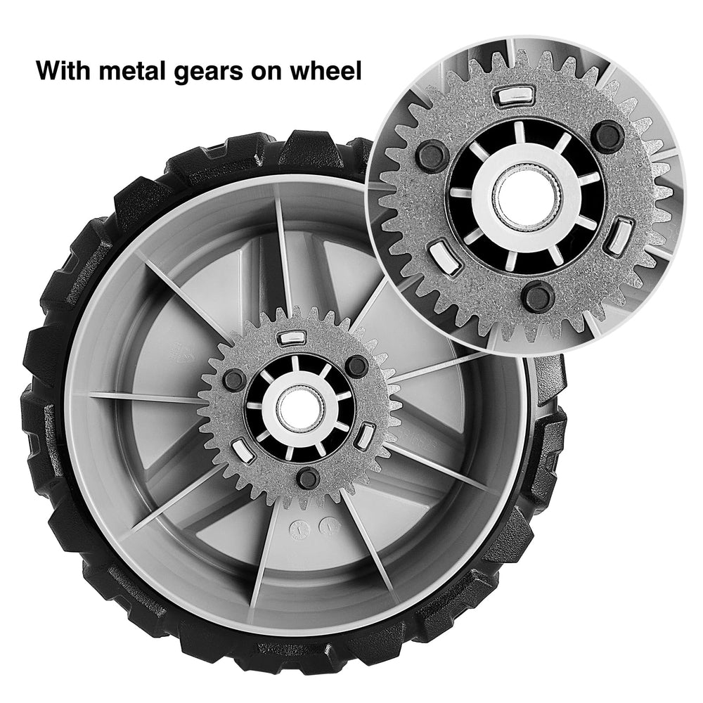 budrash 8-inch wheel beside measuring tape showing exact size match