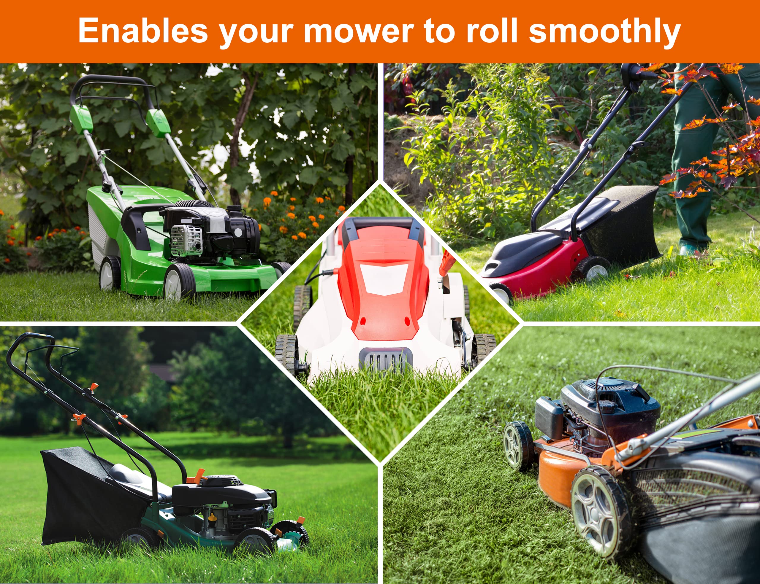 budrash wheels on mower front lifestyle shot restoring steering and traction on yard mower