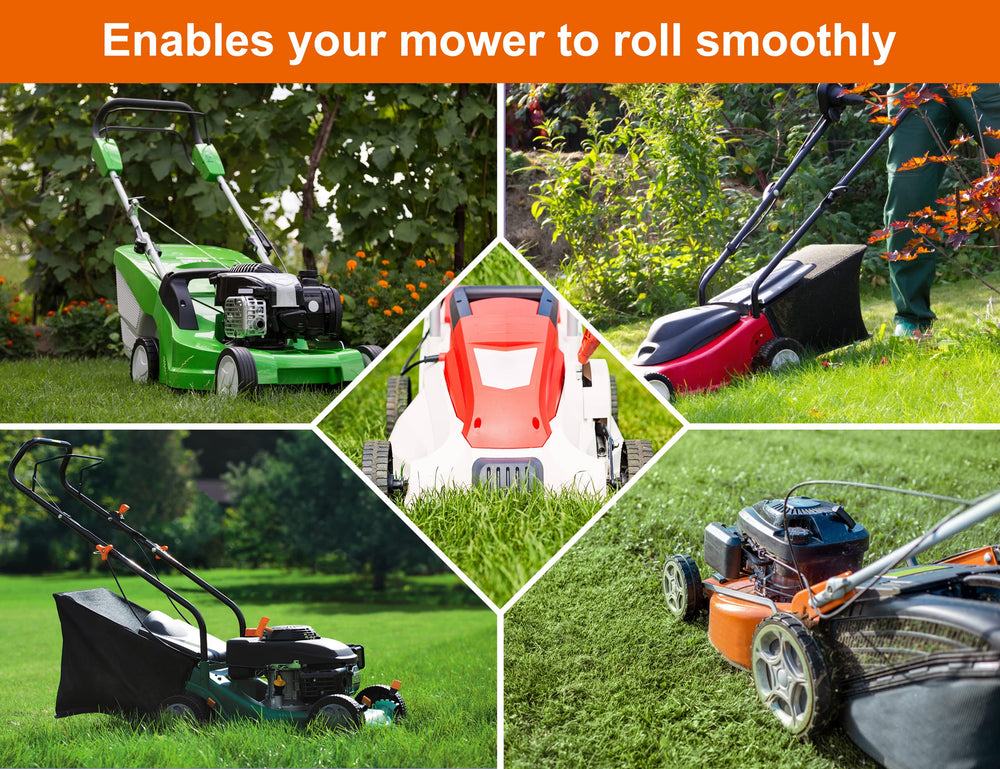 budrash wheels on mower front lifestyle shot restoring steering and traction on yard mower