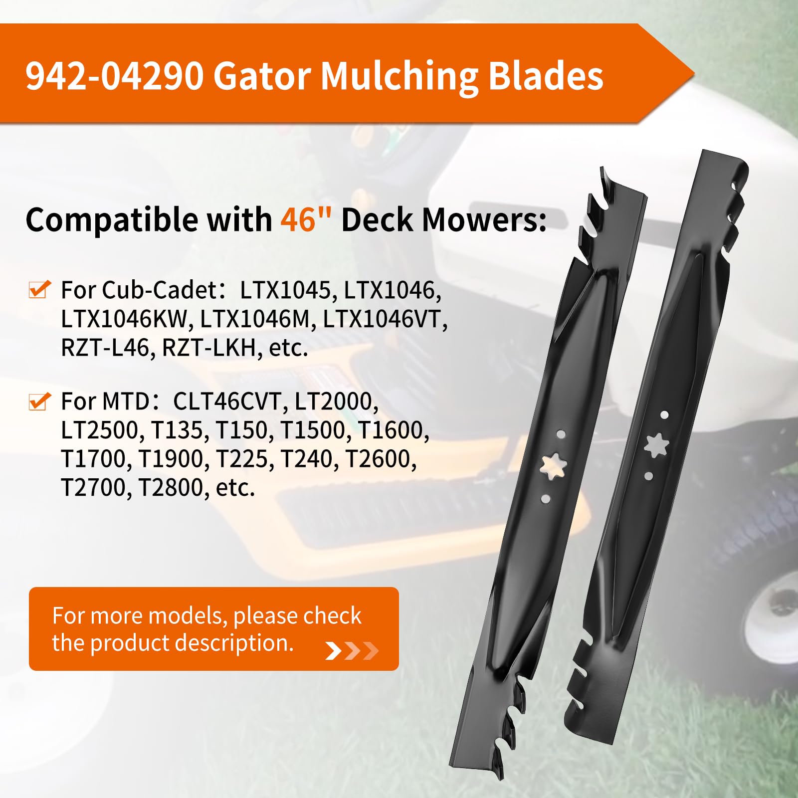 budrash XT1 blades cutting tall grass producing fine clippings for enhanced mulching