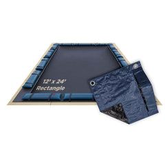 Buffalo Blizzard front view of blue/black cover showing durable protection benefit