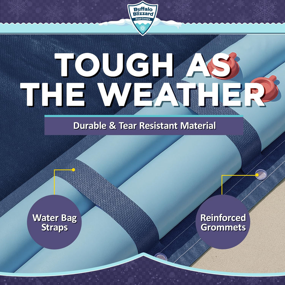 Buffalo Blizzard water bag loop close-up holding weight for winter anchoring