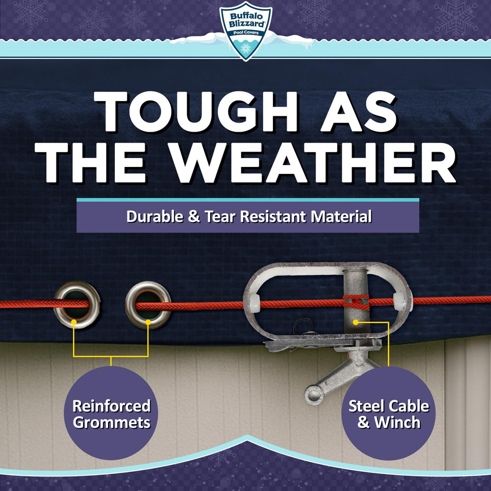 Buffalo Blizzard winch and steel cable hardware laid out showing easy, reliable installation