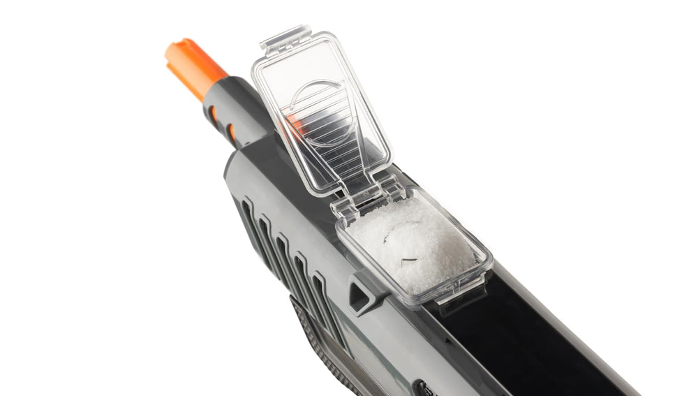 BUG-A-SALT Black Fly 3.0 on patio scene showing outdoor pest-control convenience