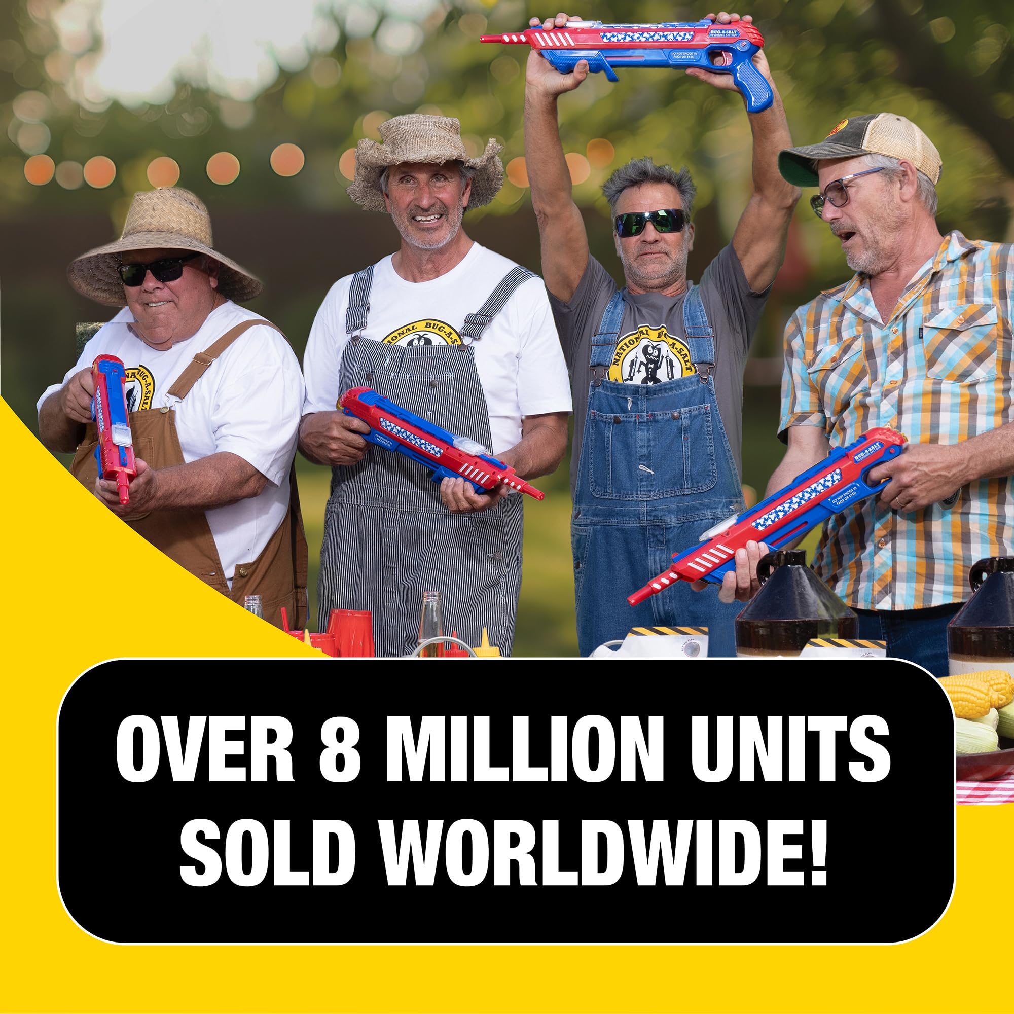 BUG-A-SALT in use outdoors targeting pests up close for non-toxic backyard control