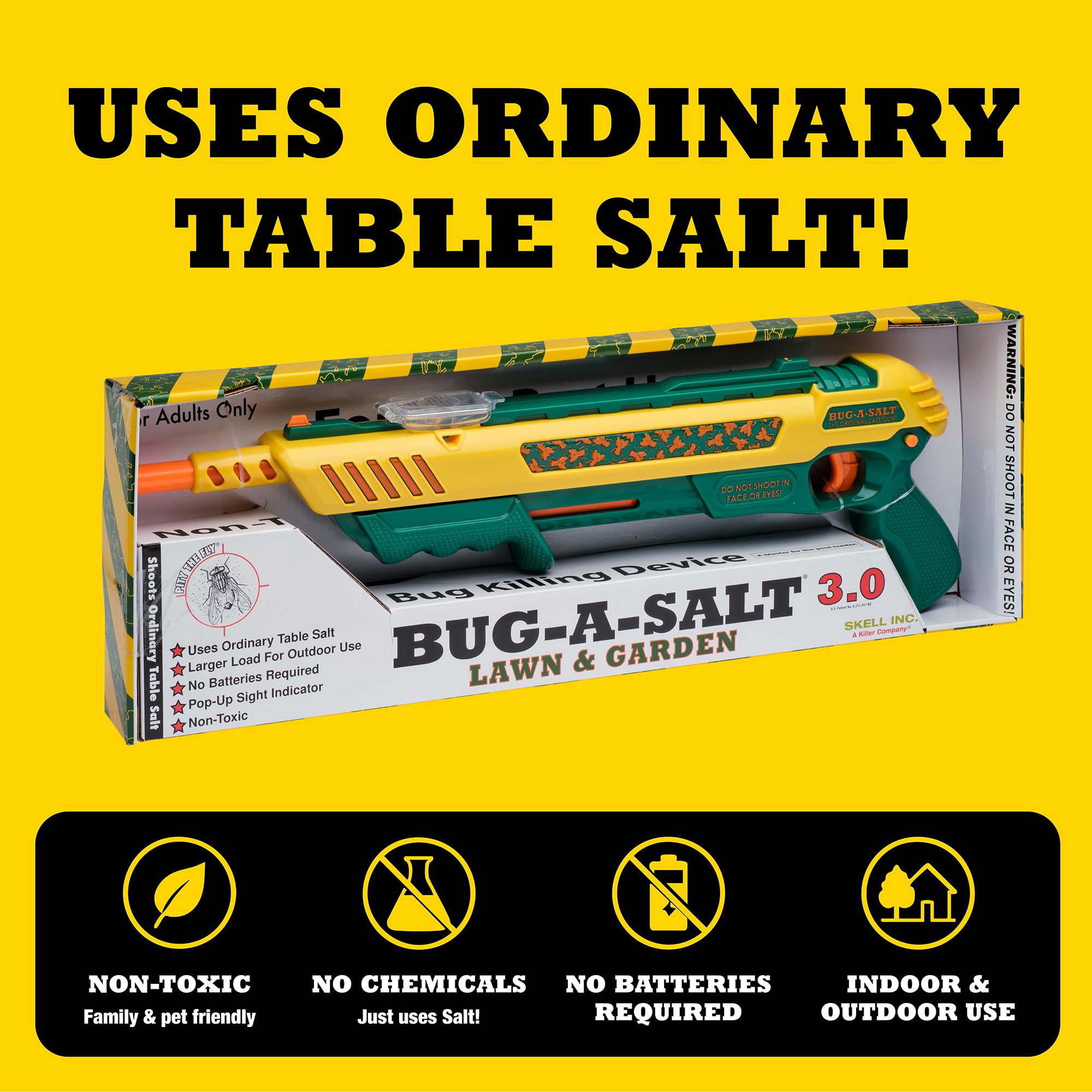 BUG-A-SALT hopper detail illustrating bigger capacity for more shots