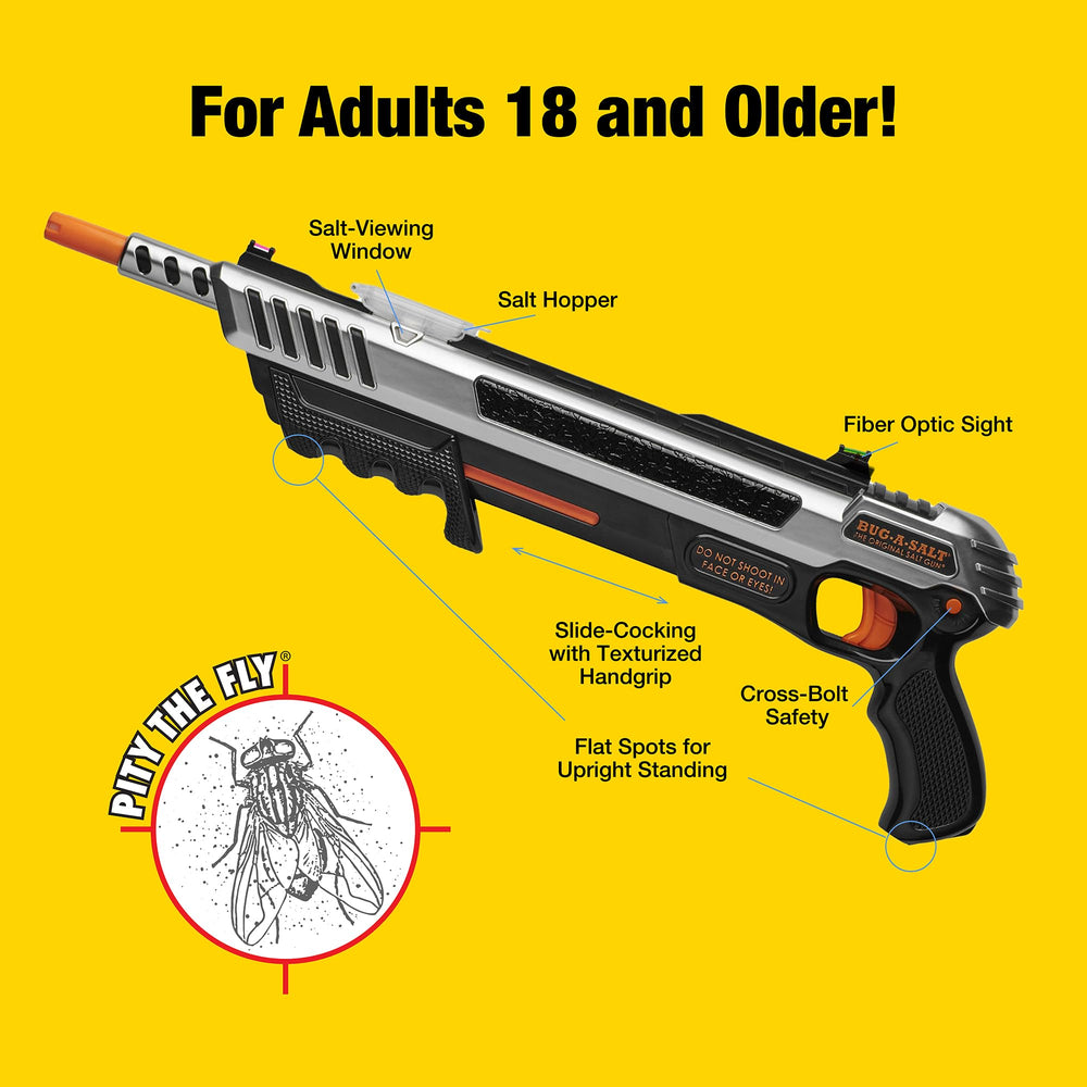 BUG-A-SALT Patridge-style barrel and muzzle for improved short-range accuracy