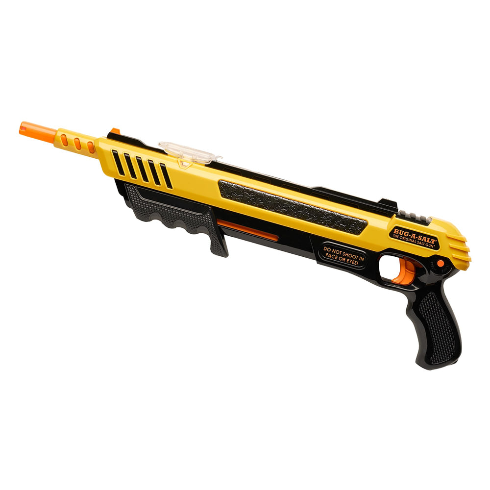 BUG-A-SALT front view showing bright yellow frame for easy aiming