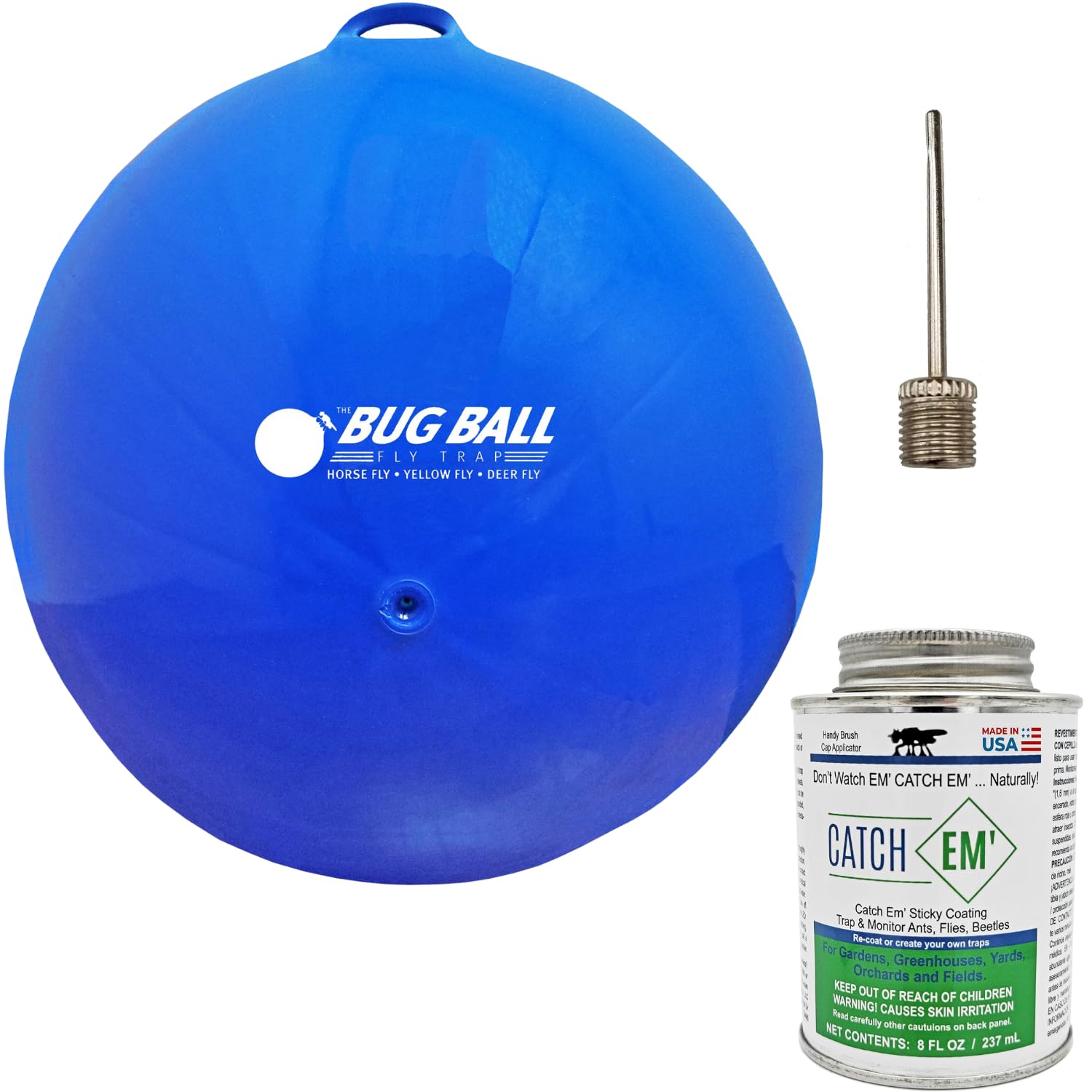 Bug Ball front packaging showing three traps and starter kit benefits