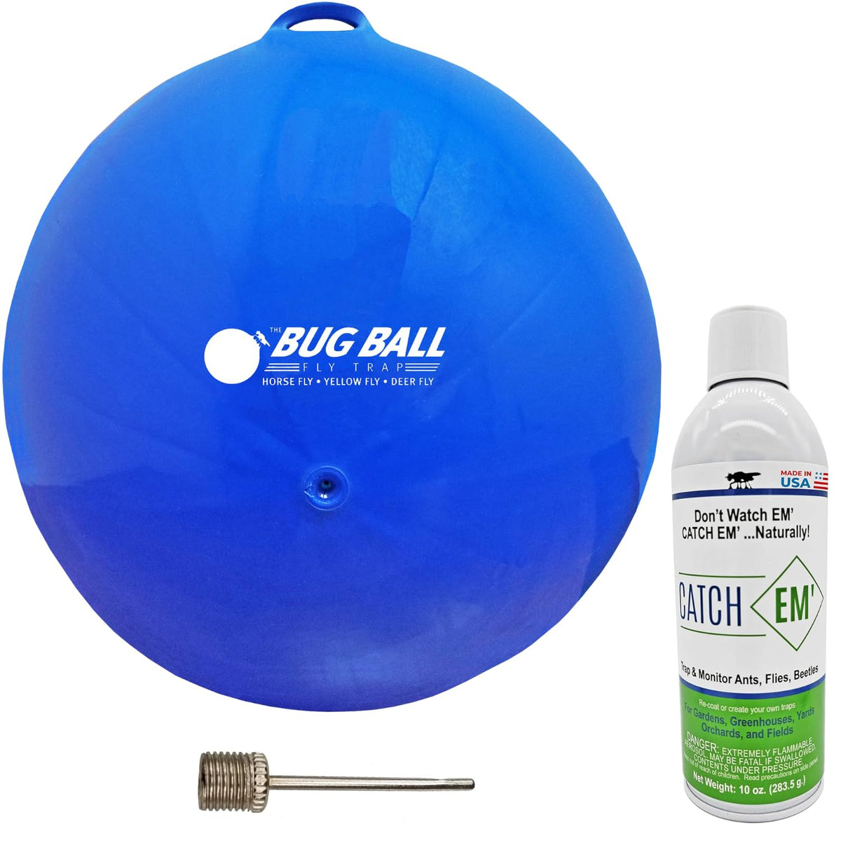 Bug Ball front packaging showing two-ball deluxe kit and included supplies for easy setup