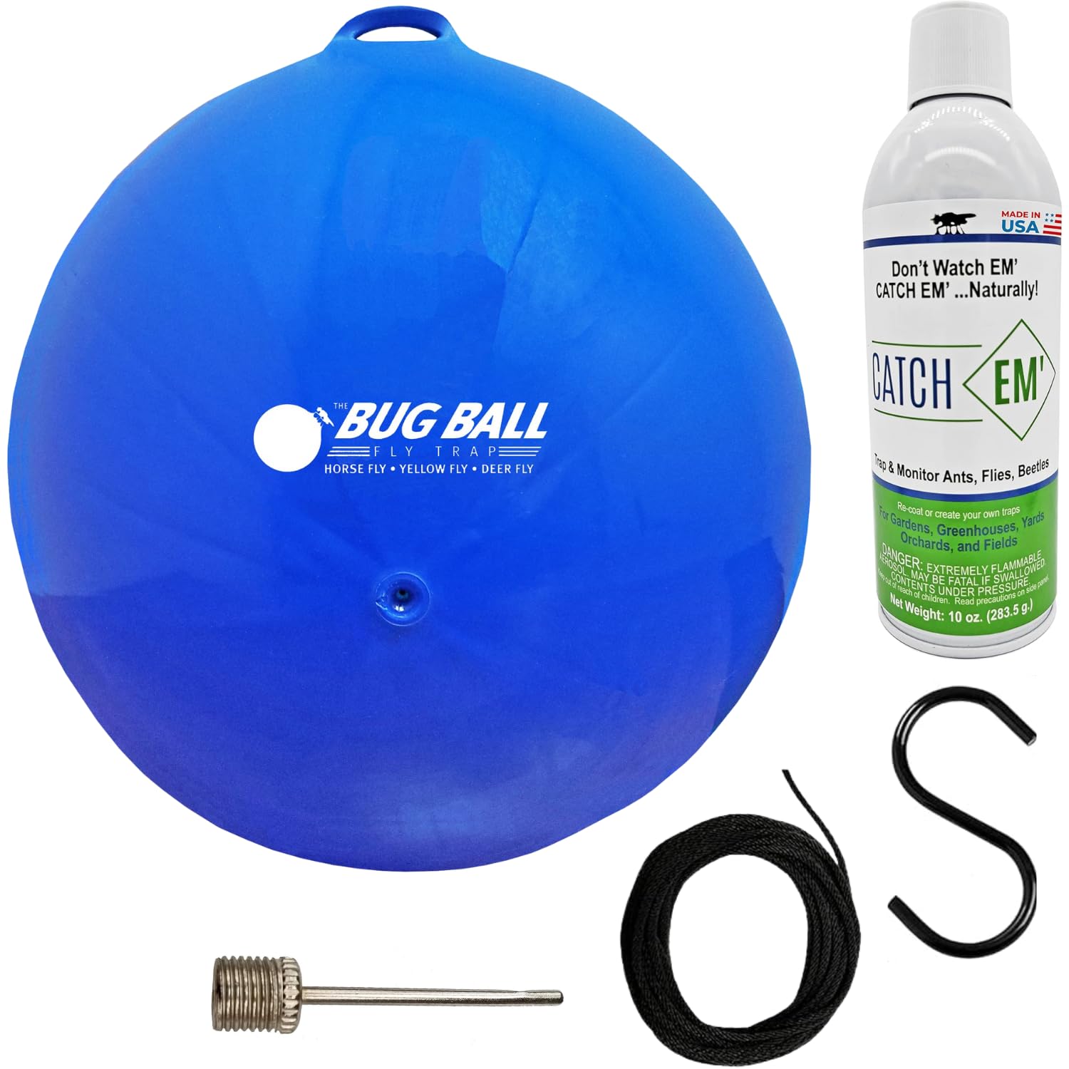 Bug Ball front packaging showing three-pack for fast outdoor fly control