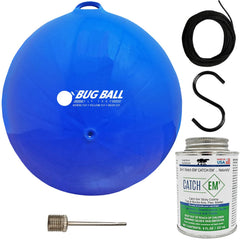 Bug Ball front packaging showing three-pack starter kit, helps reduce biting flies