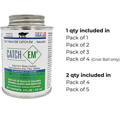 Bug Ball with Catch EM' brush-on bottle demonstrating simple sticky application