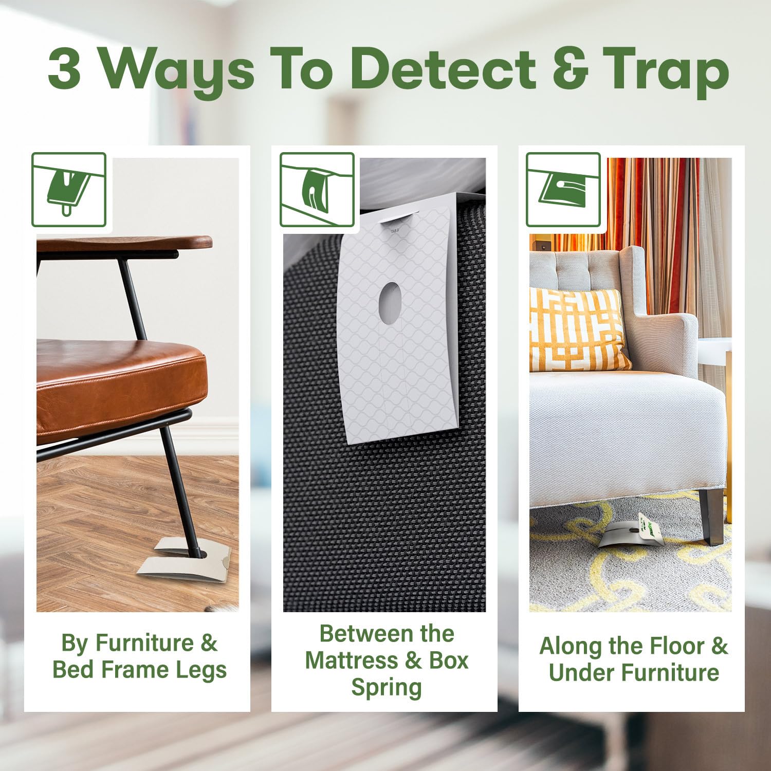 BugMD interceptor folded between mattress and frame for discreet monitoring
