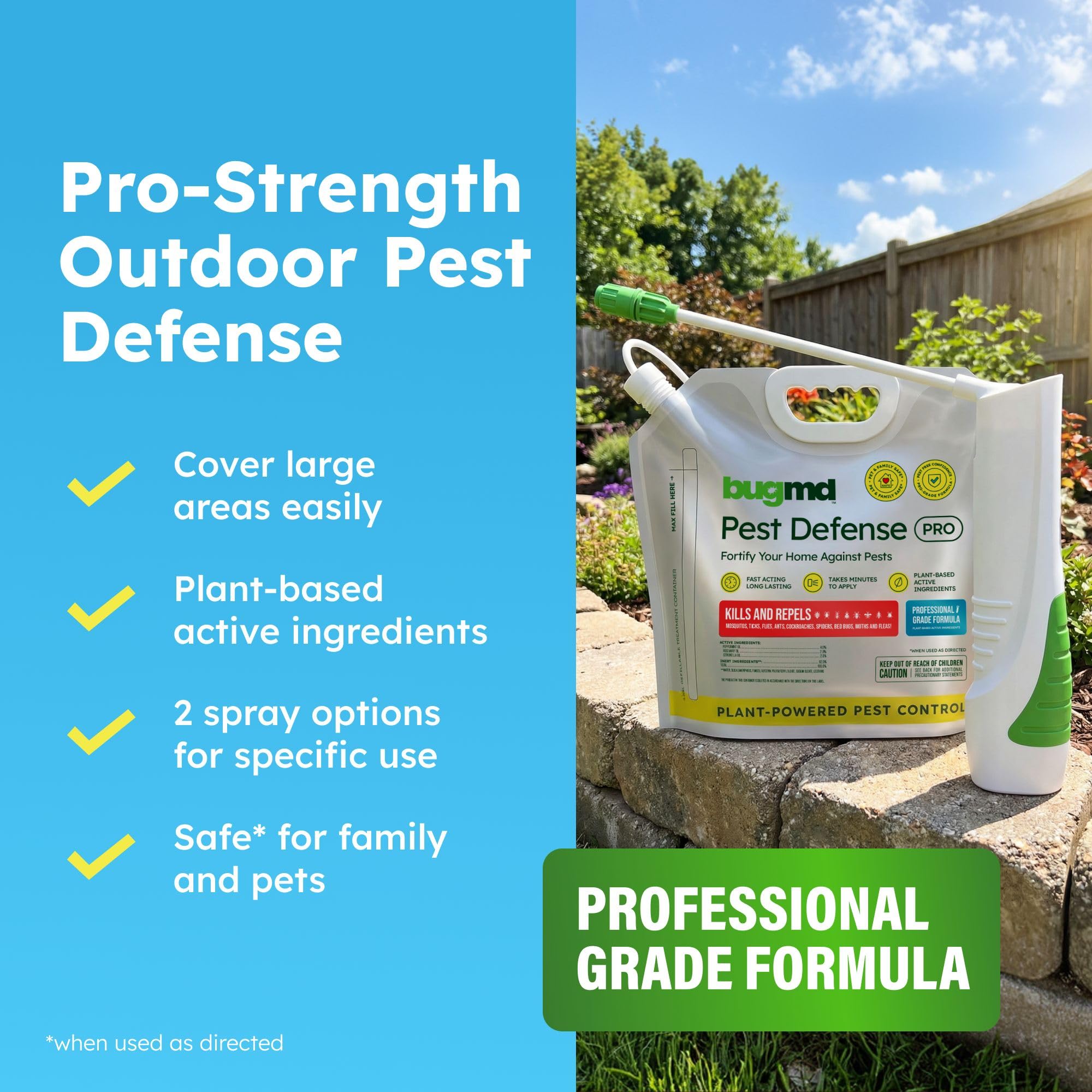 BugMD concentrate refill and mixing process for efficient backyard use