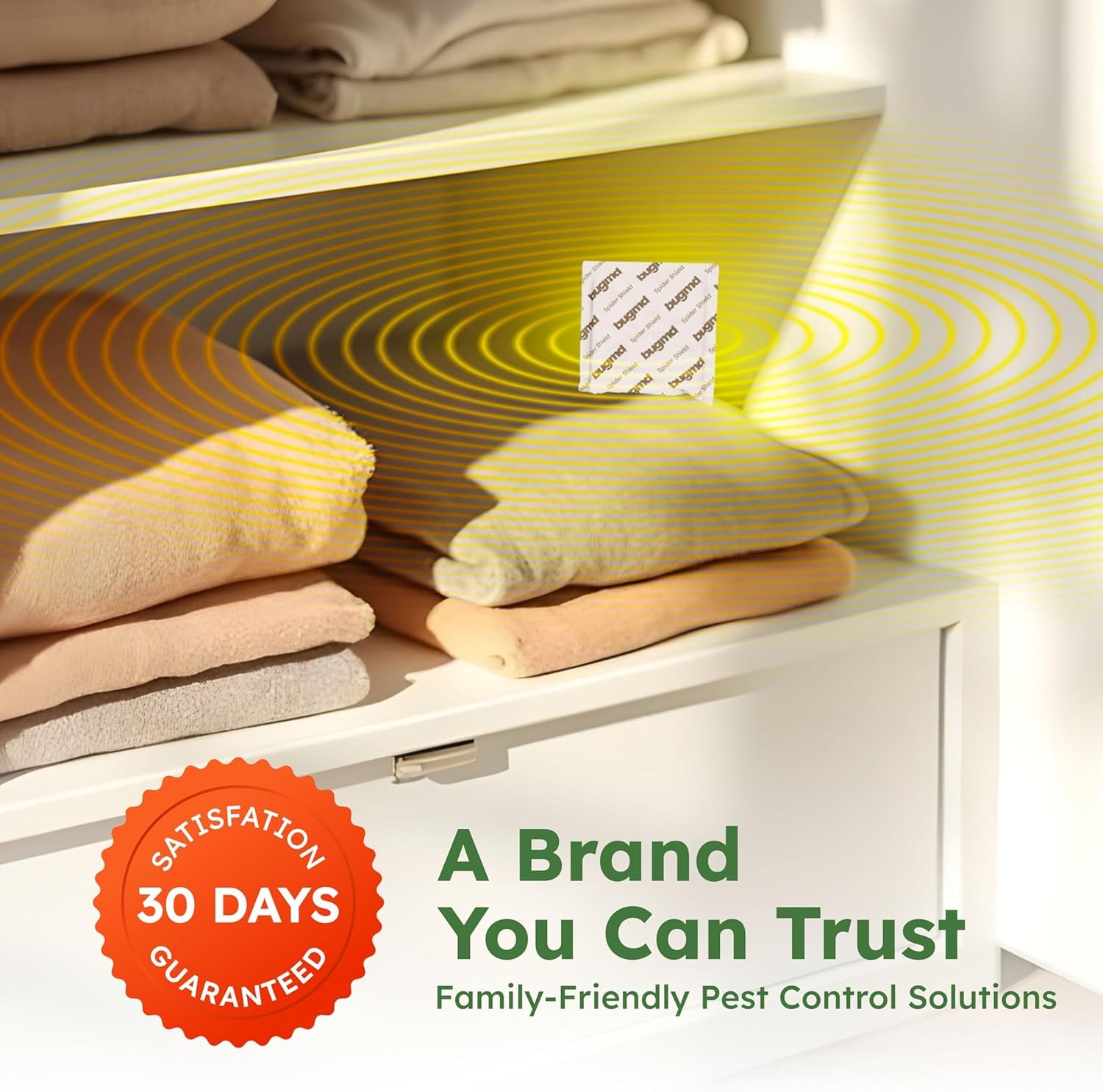 BugMD pouch on a covered porch demonstrating outdoor sheltered protection and freshness