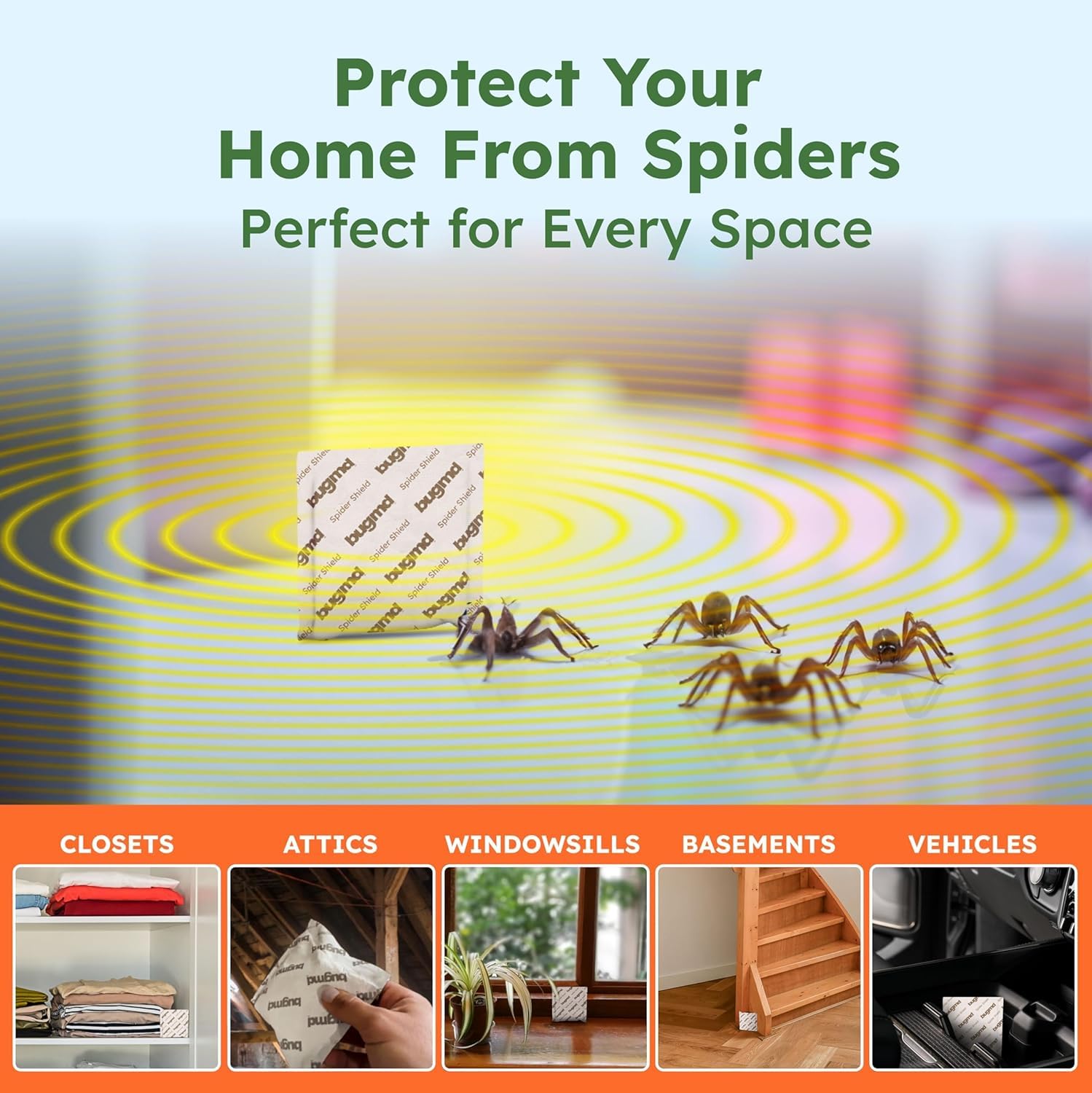 BugMD pouch in car trunk providing compact, long-lasting pest protection