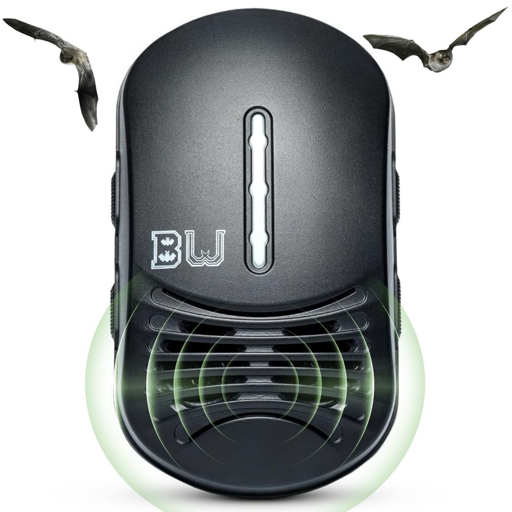 BugWomp BEU front view showing dual speakers and sleek black design for discreet deterrence
