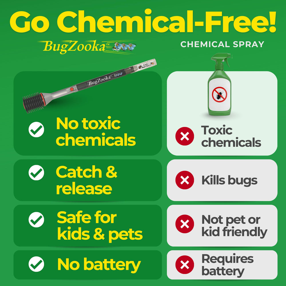 BugZooka clear collection chamber visible capture for quick release