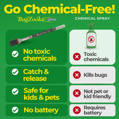 BugZooka clear collection chamber visible capture for quick release