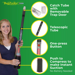BugZooka trigger and handle detail ergonomic grip for comfortable use