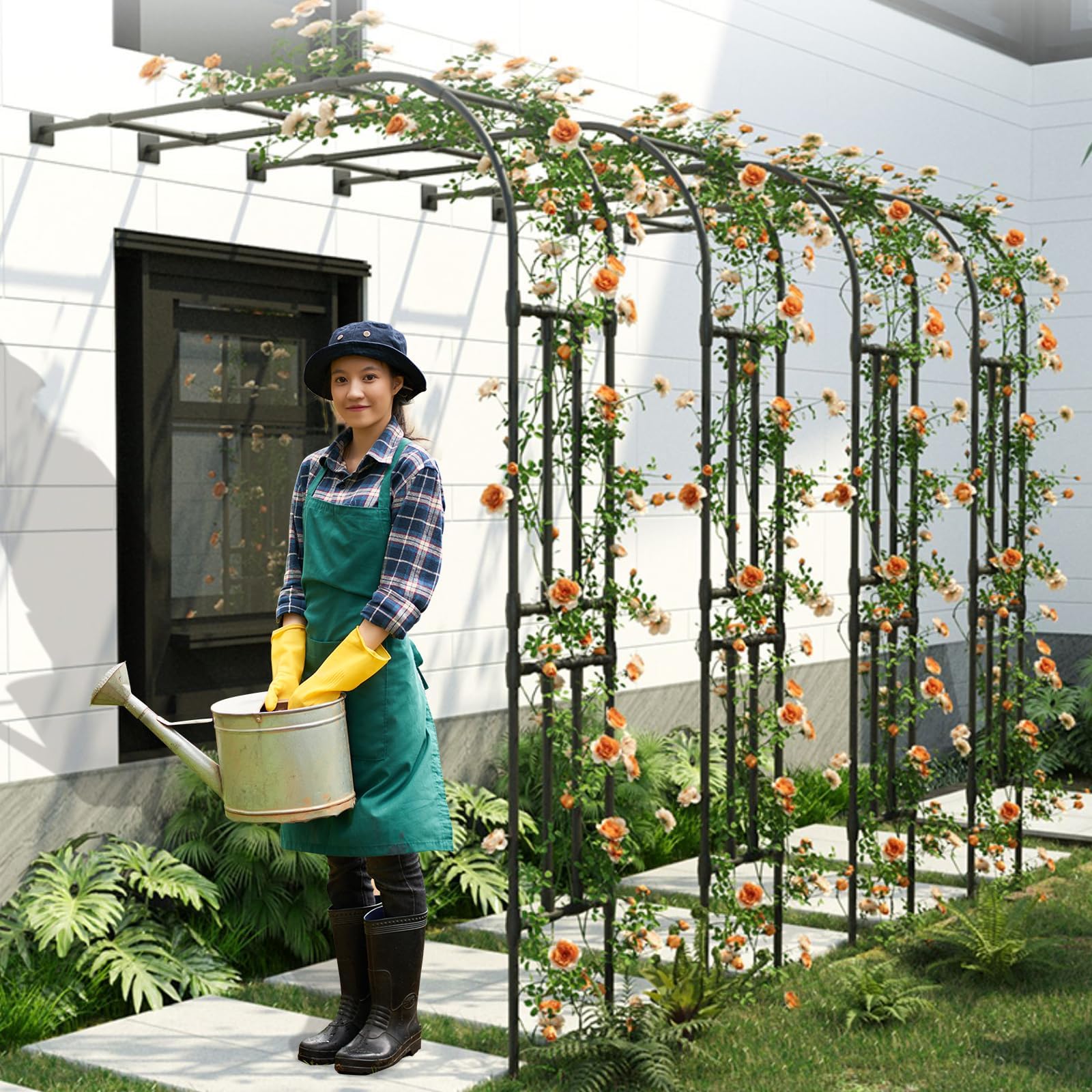 BUKLIYN trellis pieces laid out showing modular assembly and easy setup