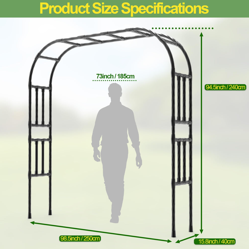 BUKLIYN arch side profile illustrating narrow 15.8-inch footprint benefit