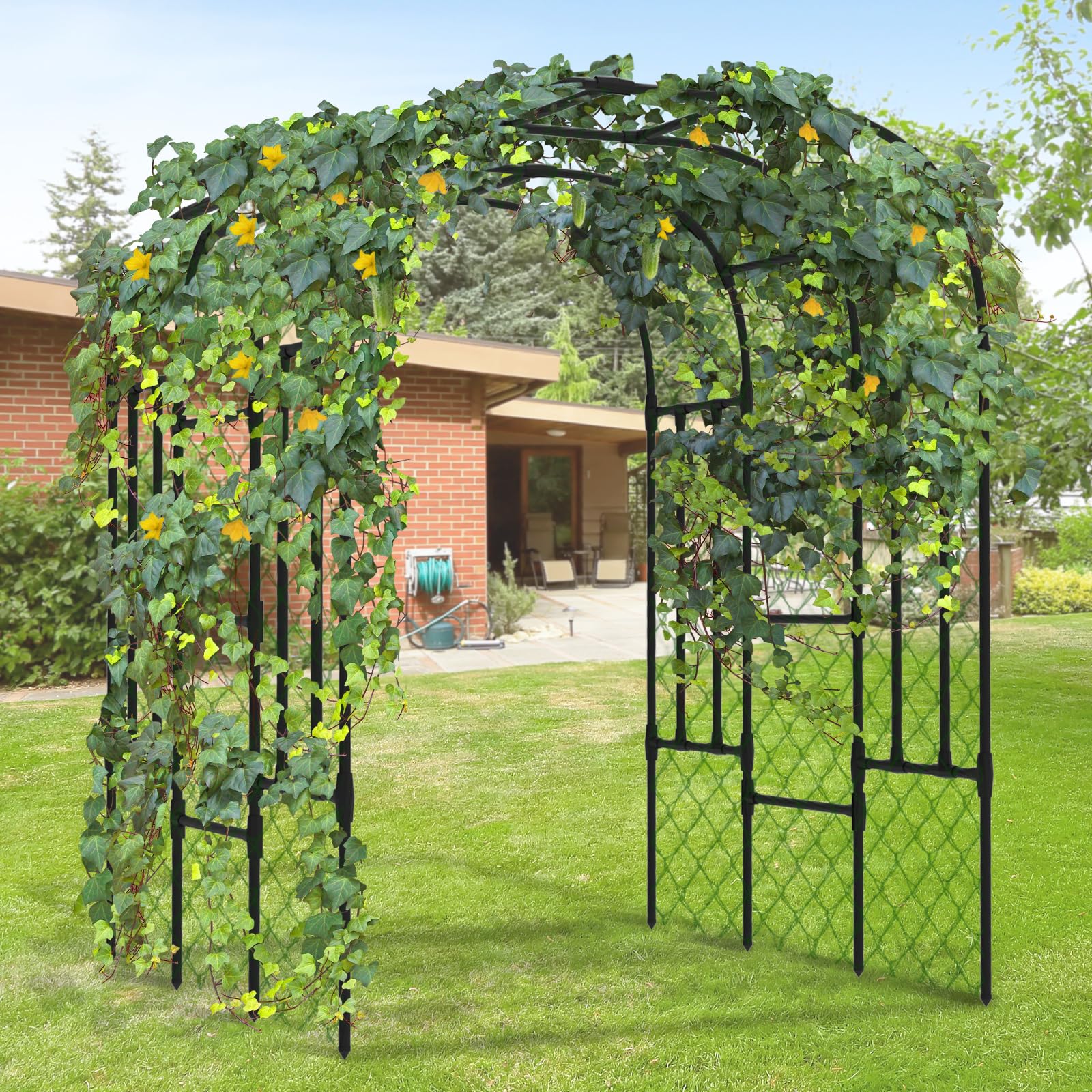 BUKLIYN arch supporting grapevines showing weight-bearing capability