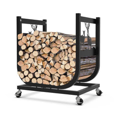 BUKLIYN front view showing compact firewood storage and neat organization benefit