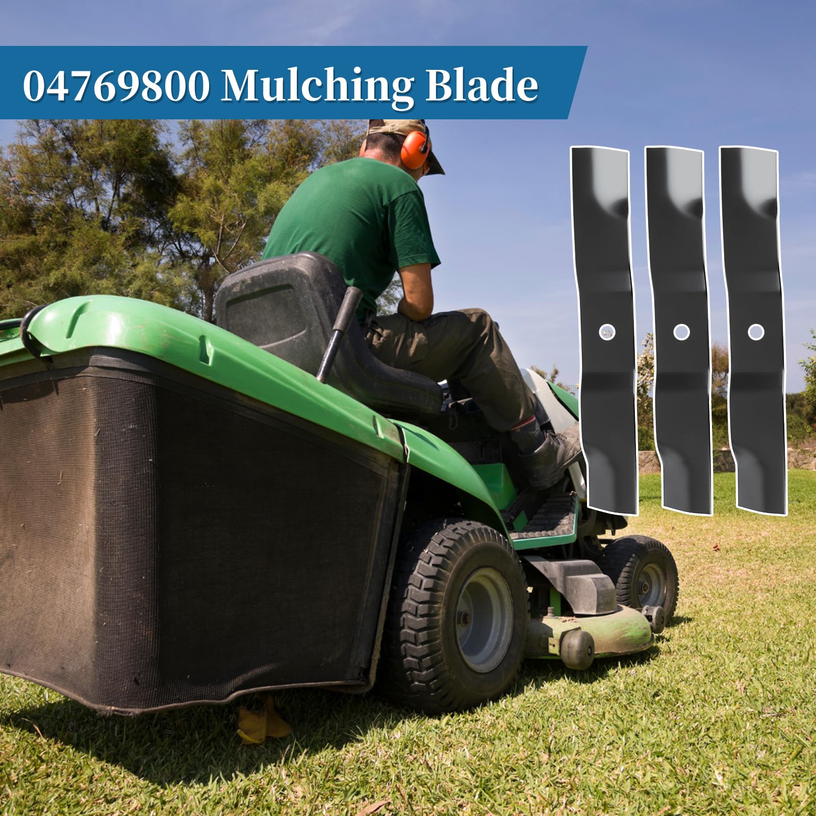 Bularie blade side profile highlighting medium-lift curve for improved grass discharge