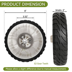 Bularie close-up of 52-tooth gear teeth for reliable drivetrain engagement benefit