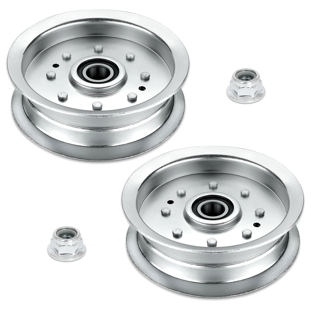 Bularie front view showing flat idler pulley and benefits of reliable tension