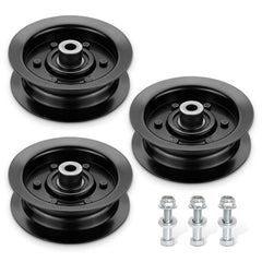 Bularie front packaging showing three pulleys and hardware, ready to replace OEM parts