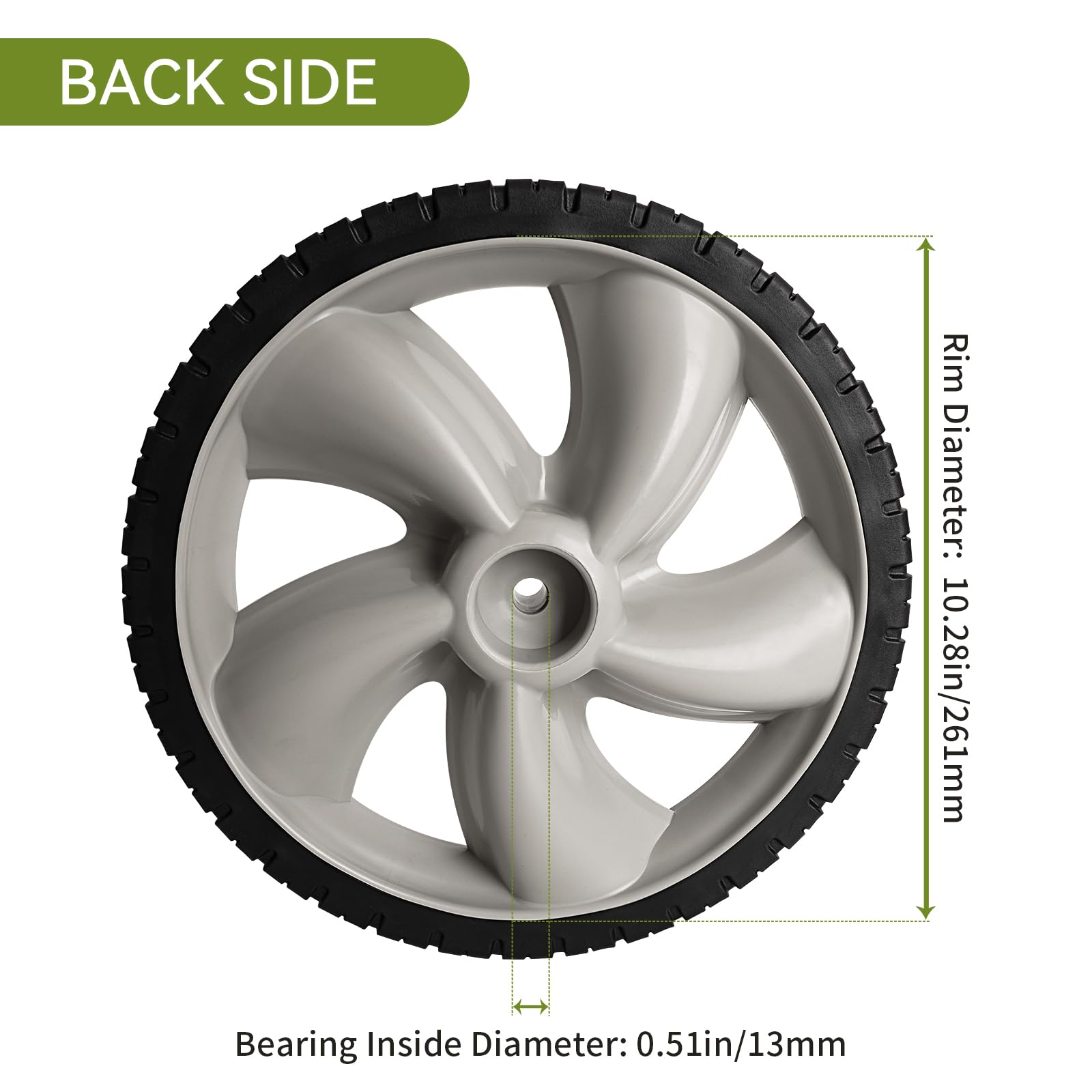 Bularie nylon hub with offset adapter detail for precise axle fit benefit