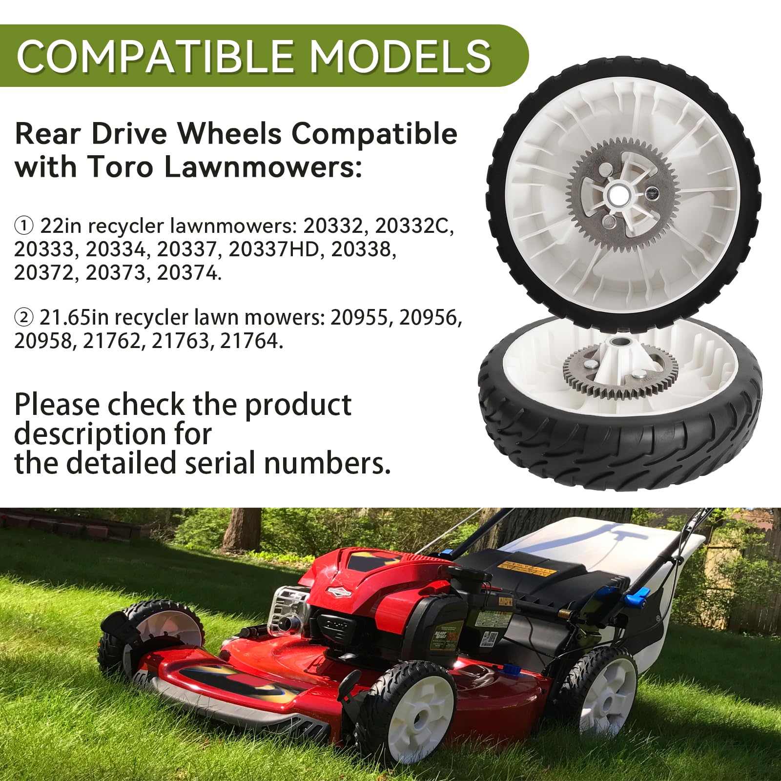Bularie wheel installed on Toro mower demonstrating restored traction and smoother operation