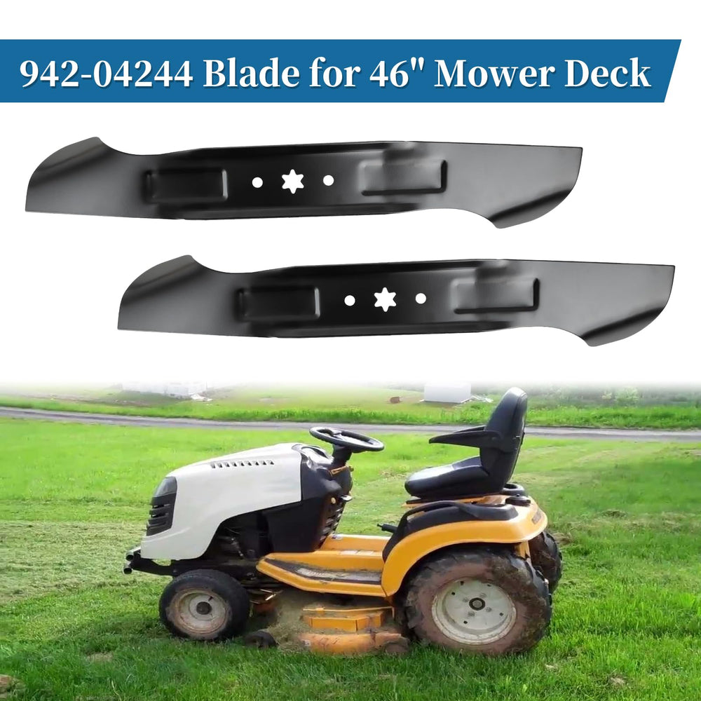 Bularie blades on mower in lawn demonstrating cleaner bagging