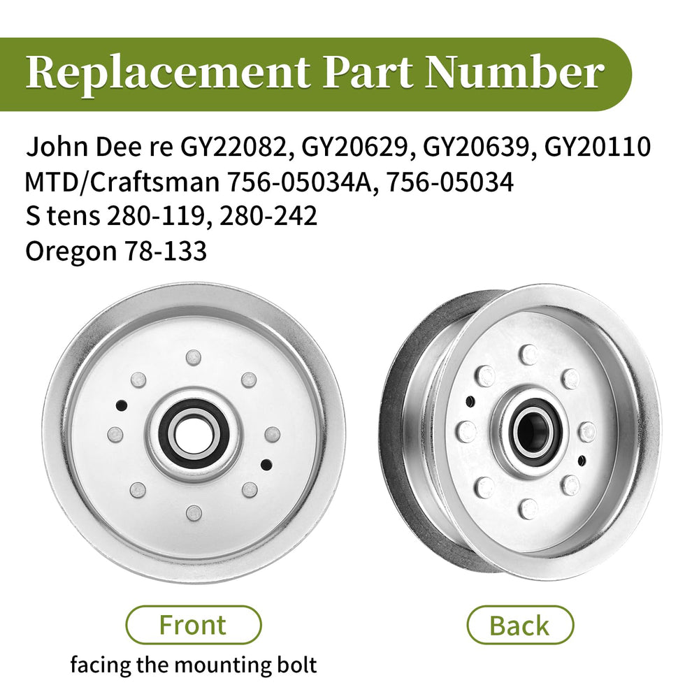 Bularie two pulleys with nuts included for quick replacement benefit