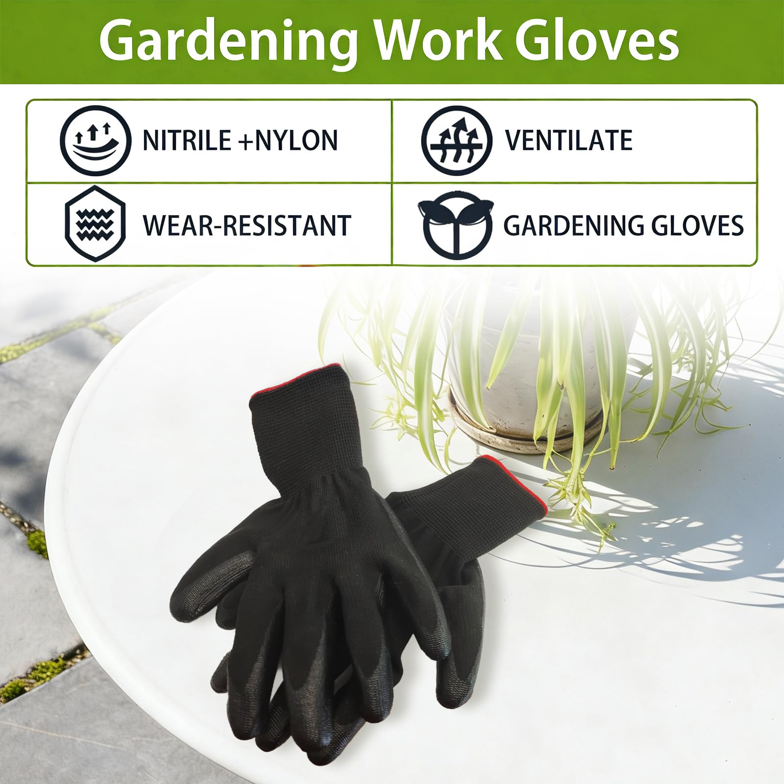 bulkisbargain gloves in use while planting, protects hands and improves control