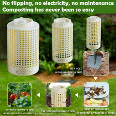 Bumaeu buried in garden bed, showing easy in-ground composting benefit
