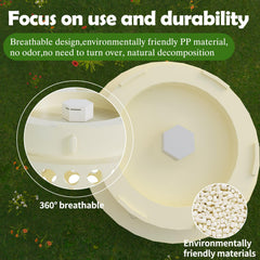 Bumaeu lid and top air valve detail, illustrating ventilation to reduce odors