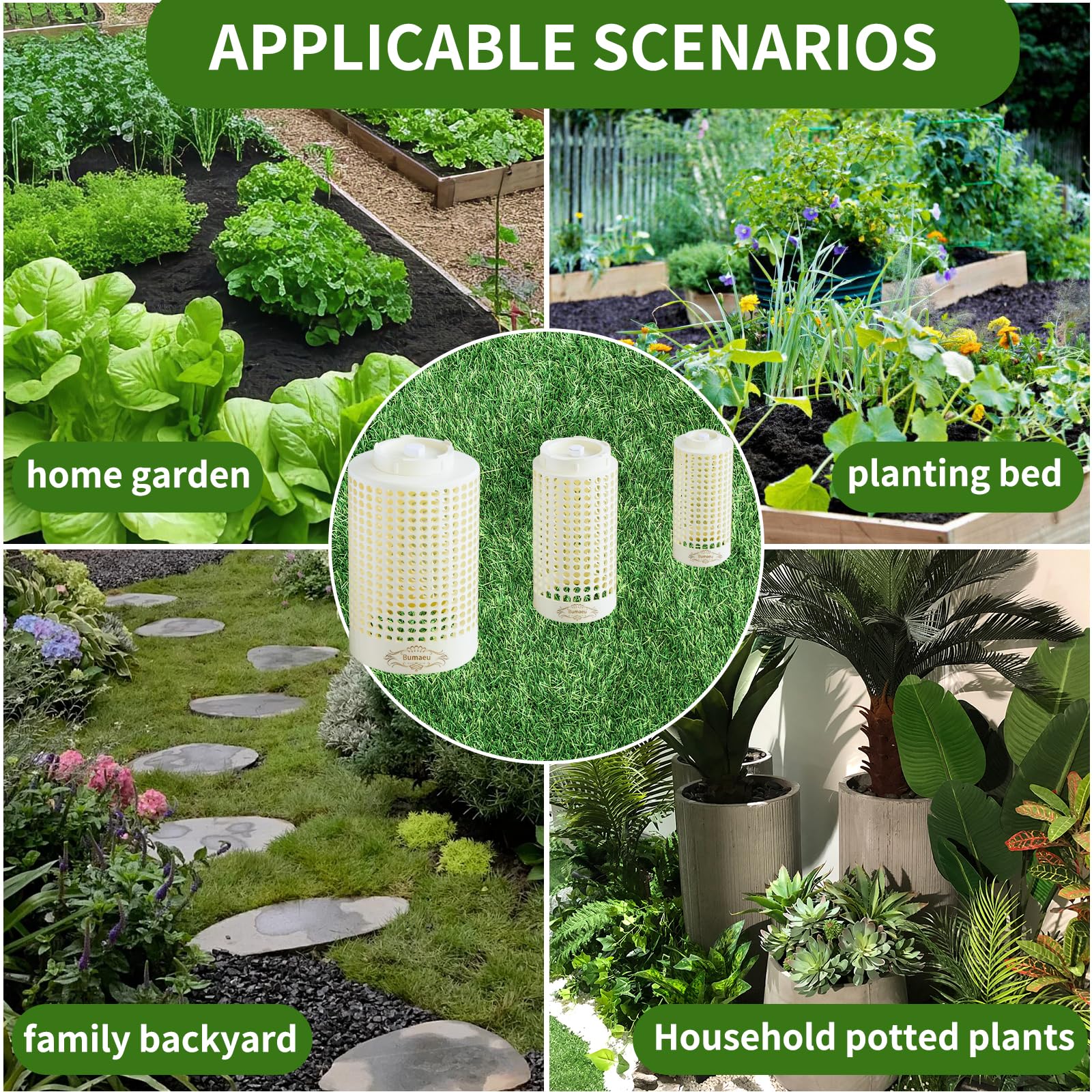 Bumaeu on balcony with plants, showing convenient composting for small spaces
