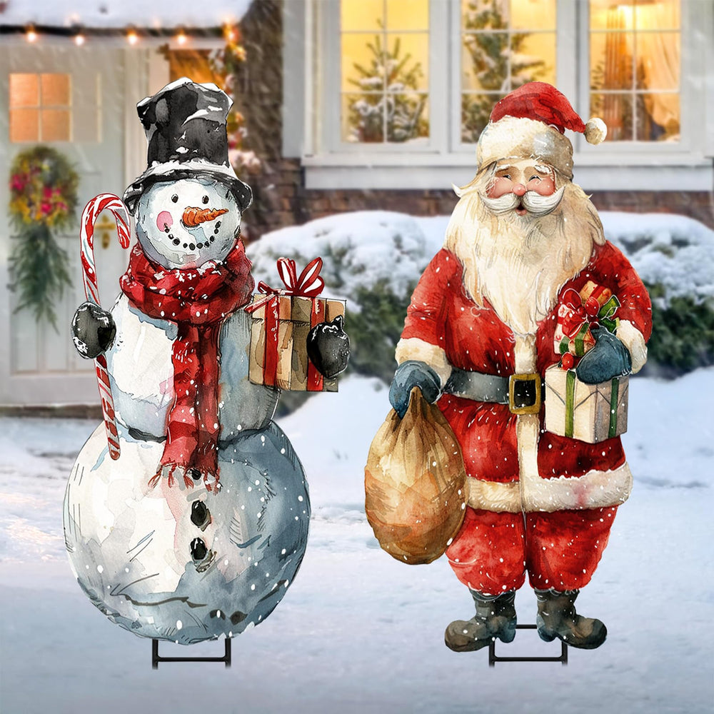 Bunny Chorus duo installed in a lawn creating farmhouse holiday ambiance