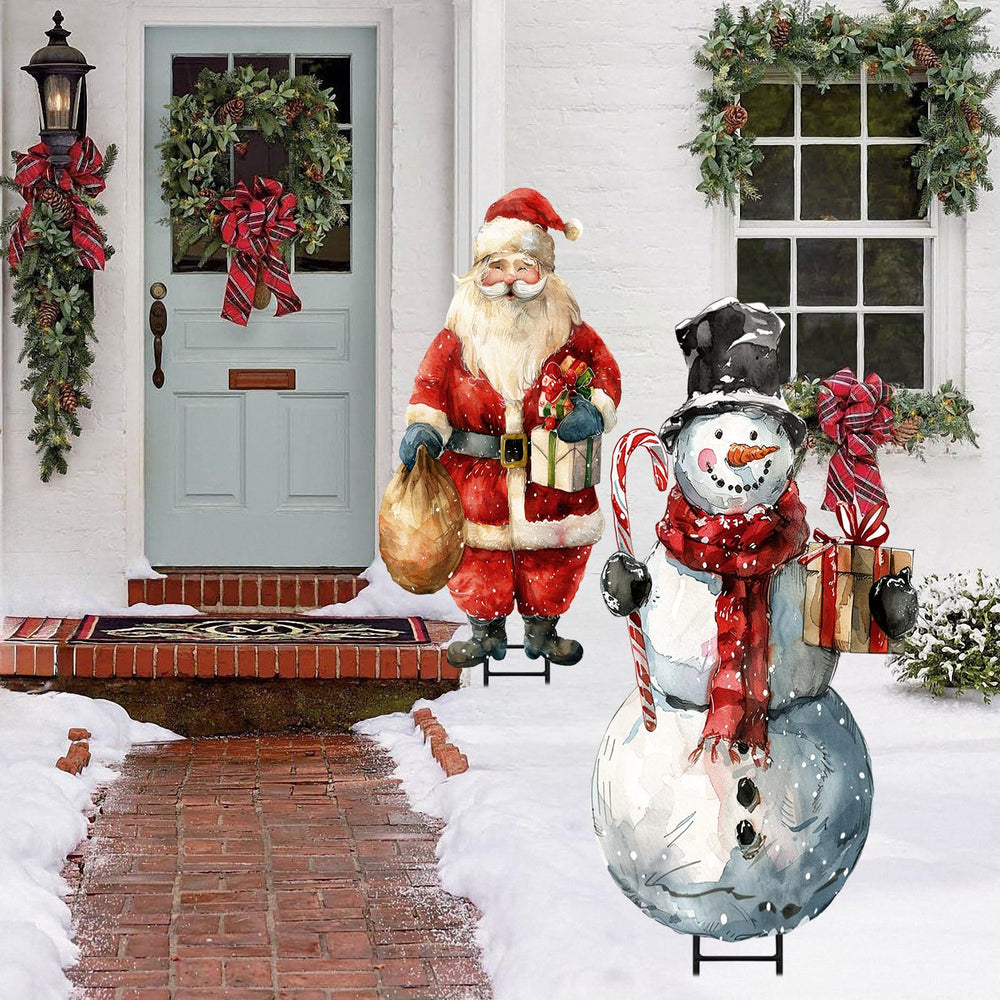 Bunny Chorus 37-inch stakes next to a front door to show real-world scale