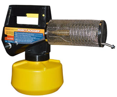 Burgess 1443 front angle showing controls and portability for quick yard treatments