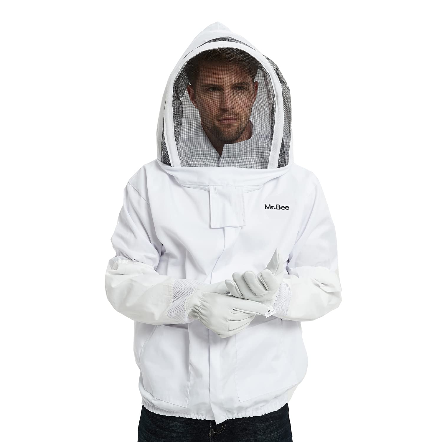 BURHAIR side profile jacket in XXL showing loose fit for layering