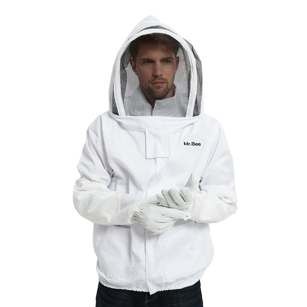 BURHAIR side profile jacket in XXL showing loose fit for layering